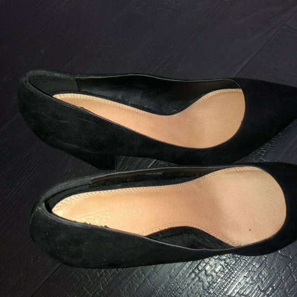 ASOS Pump Block Heels 4" Black Pointed Toes - Picture 8 of 9